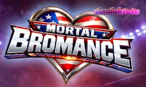 Tampilan visual slot Mortal Bromance dengan karakter unik dan grid permainan